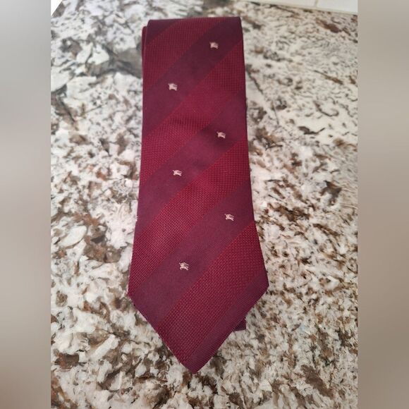 Burberry marron silk Tie - Picture 3 of 6